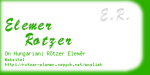elemer rotzer business card